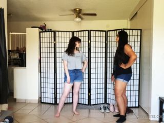 Beastcage Ballbusting - Two girls punish a lonely guy