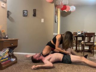 Goddess Ellen - Mixed Wrestling Ballbusting